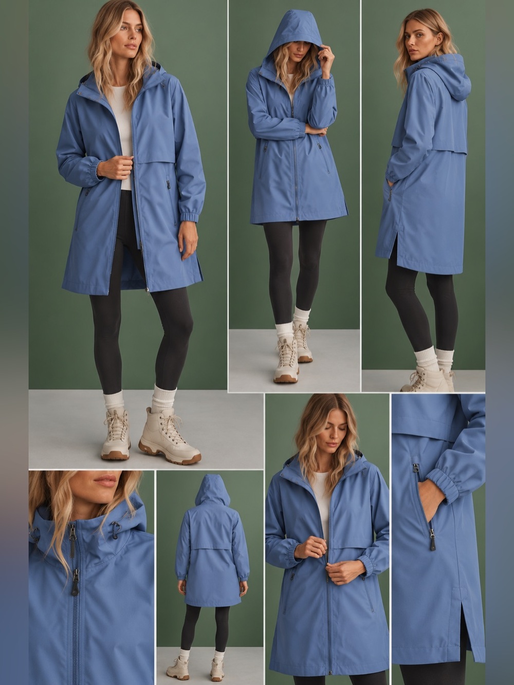 Vuori and Varley style Raincoat